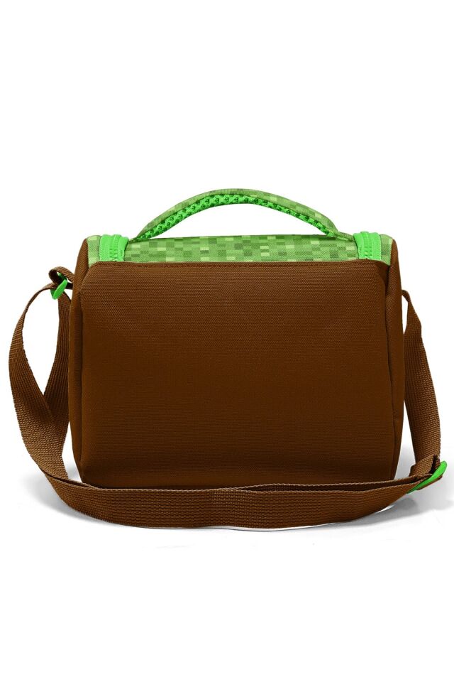 Kids Yeşil Kahverengi High Craft Desenli 3 lü Okul Çanta Seti SET0123776