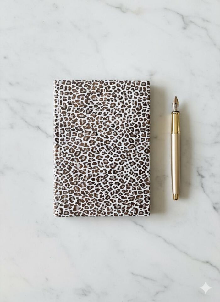 Atakids Lizy Leopar Desenli Süresiz Akademik Ajanda Kareli (70 yaprak 14*20)