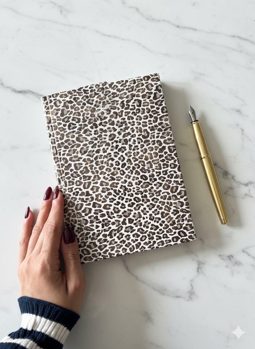 Atakids Lizy Leopar Desenli Süresiz Akademik Ajanda Kareli (70 yaprak 14*20)