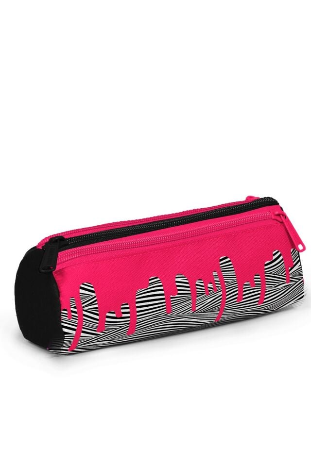 Pembe Siyah Beyaz Desenli 3 lü Okul Çanta Seti SET0123678