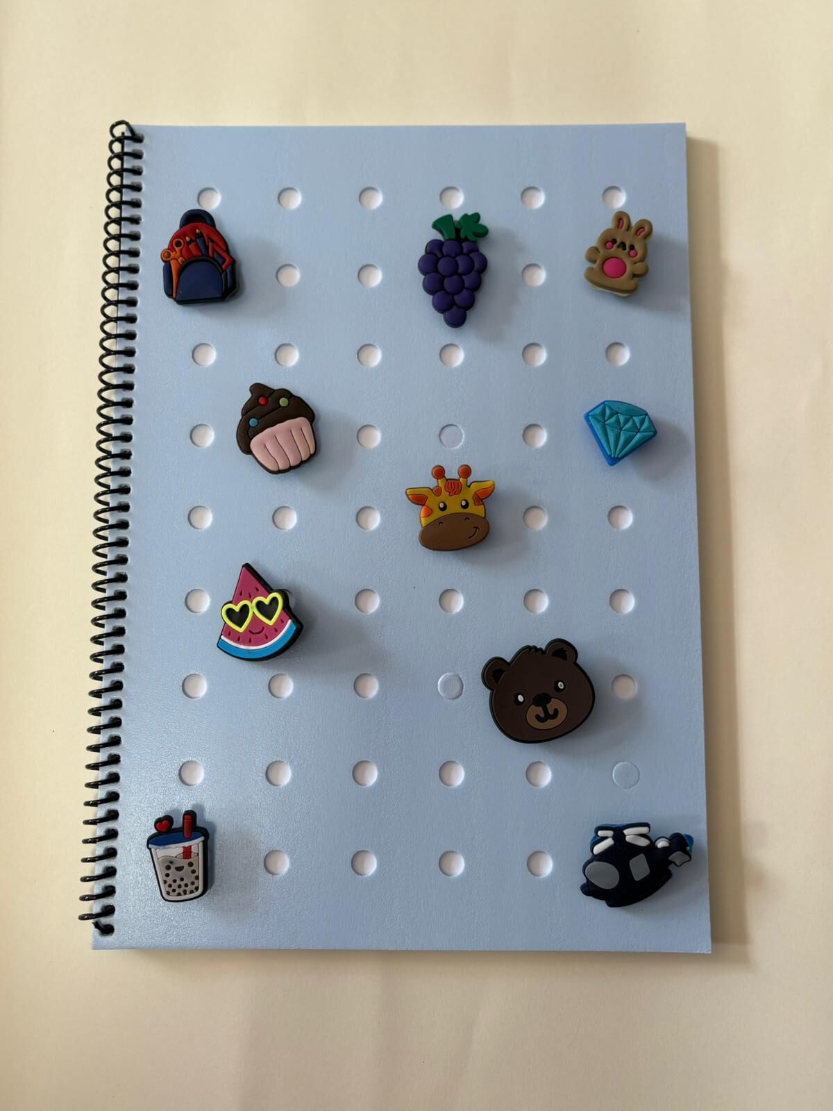 Adalinhome Charm Kapaklı A4 Spiralli Çizgili Defter (80 Yaprak)