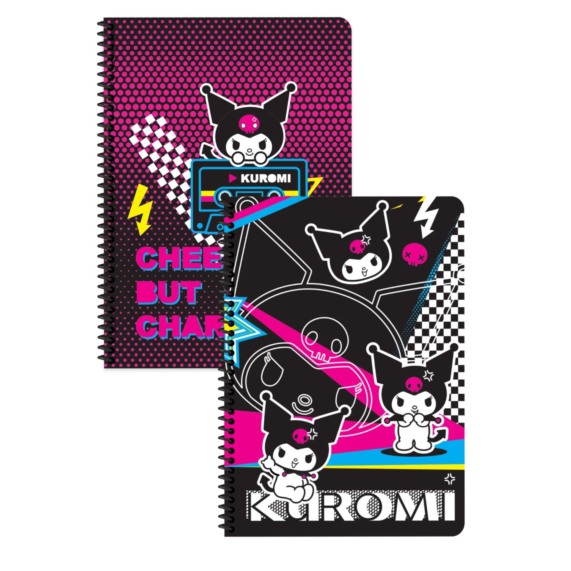 Keskin Color Kuromi Kareli Defter Seti 2 Adet | 16,5 x 22,5 cm | Spiralli – 80 Yaprak