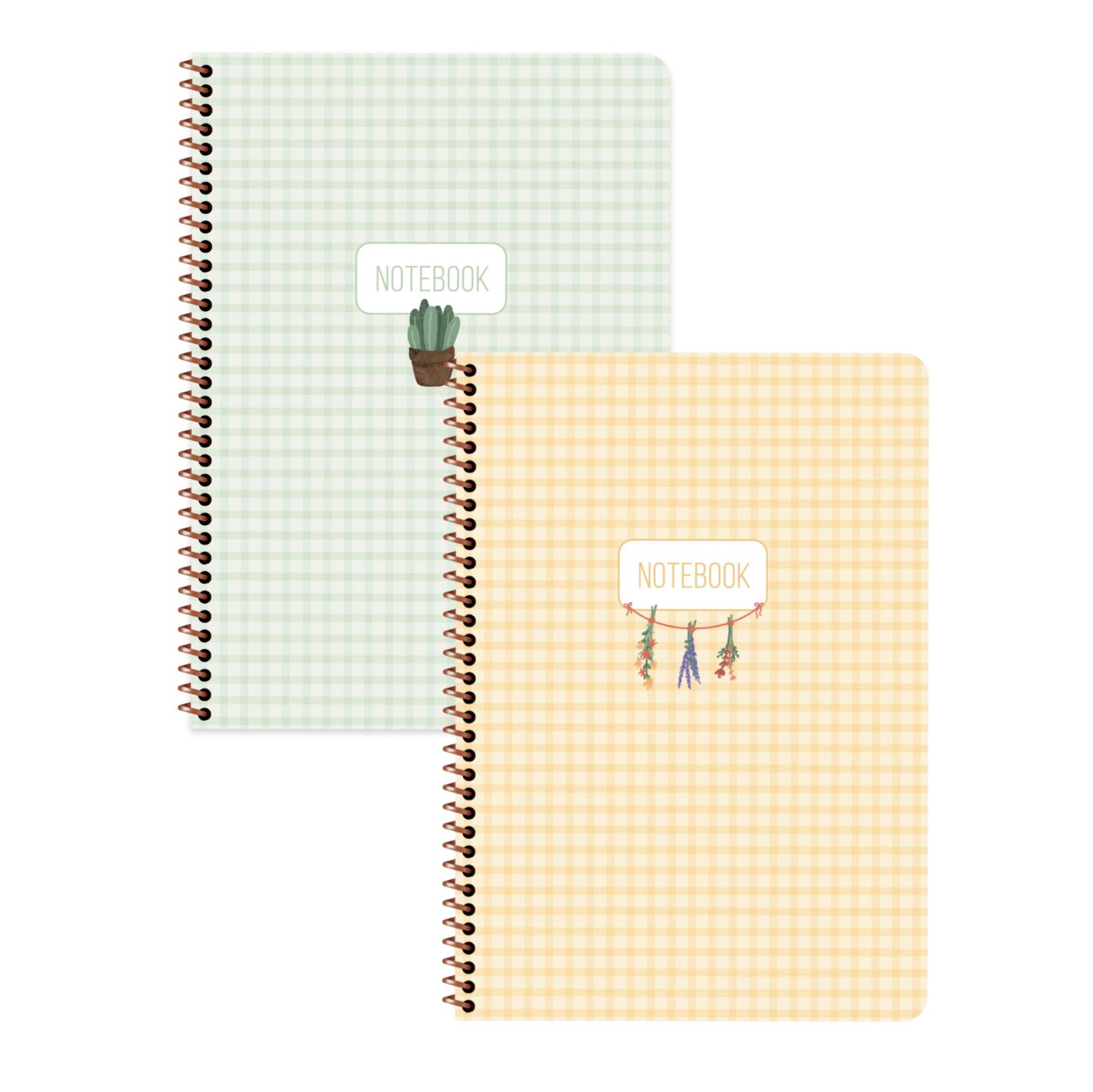 Keskin Color A4 Çizgili Stickerli Spiralli Pötikare Defter Seti 2 Adet | 80 Yaprak