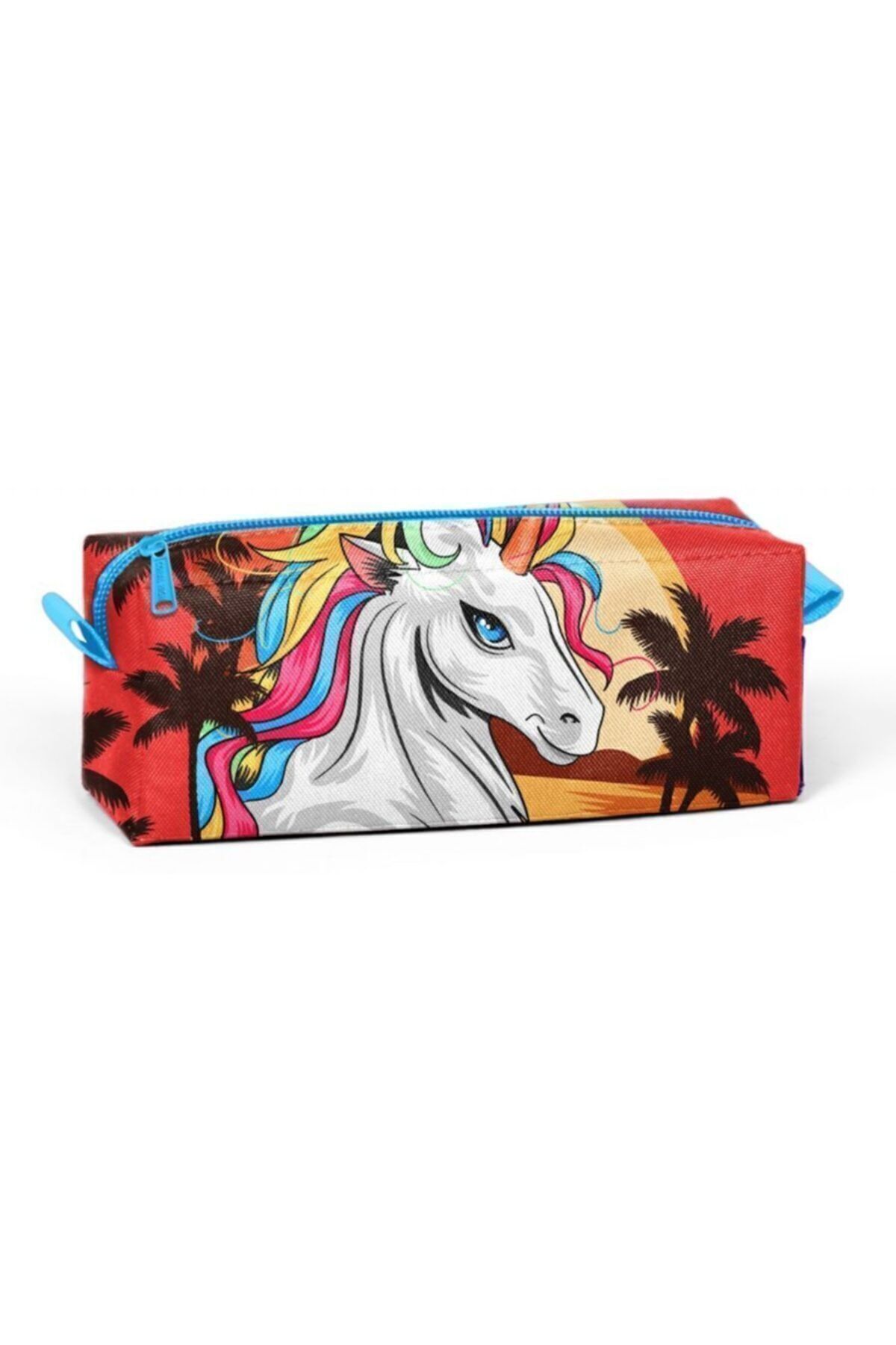 Coral High Hardal Kahverengi Uncorn Desenli Kalem Çantası 22371 Renkli