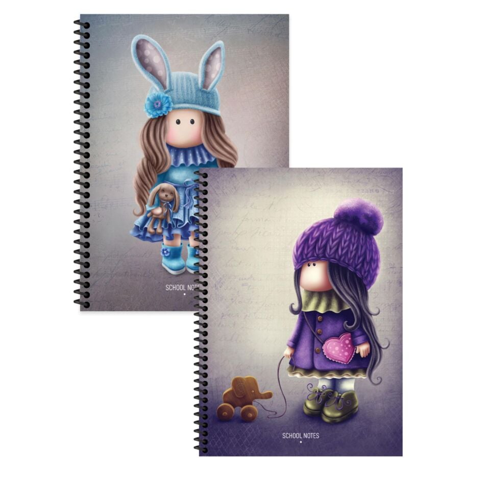 Keskin Color Tilda Çizgili Defter Seti 2 Adet | 16,5 x 22,5 cm | Spiralli – 80 Yaprak