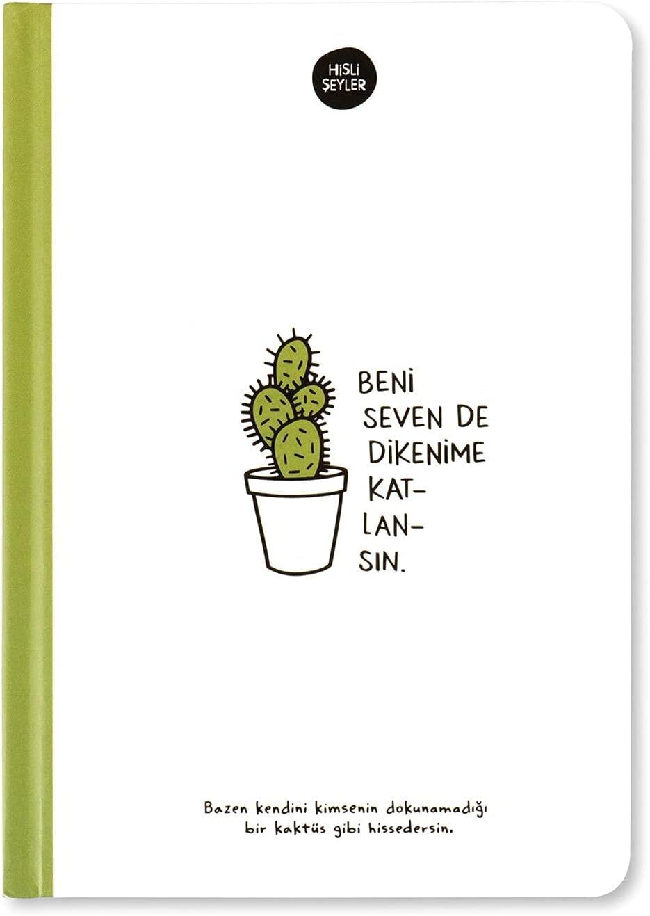 Hisli Şeyler 14x20 Çizgili Defter - Beni Seven Dikenime Katlansın