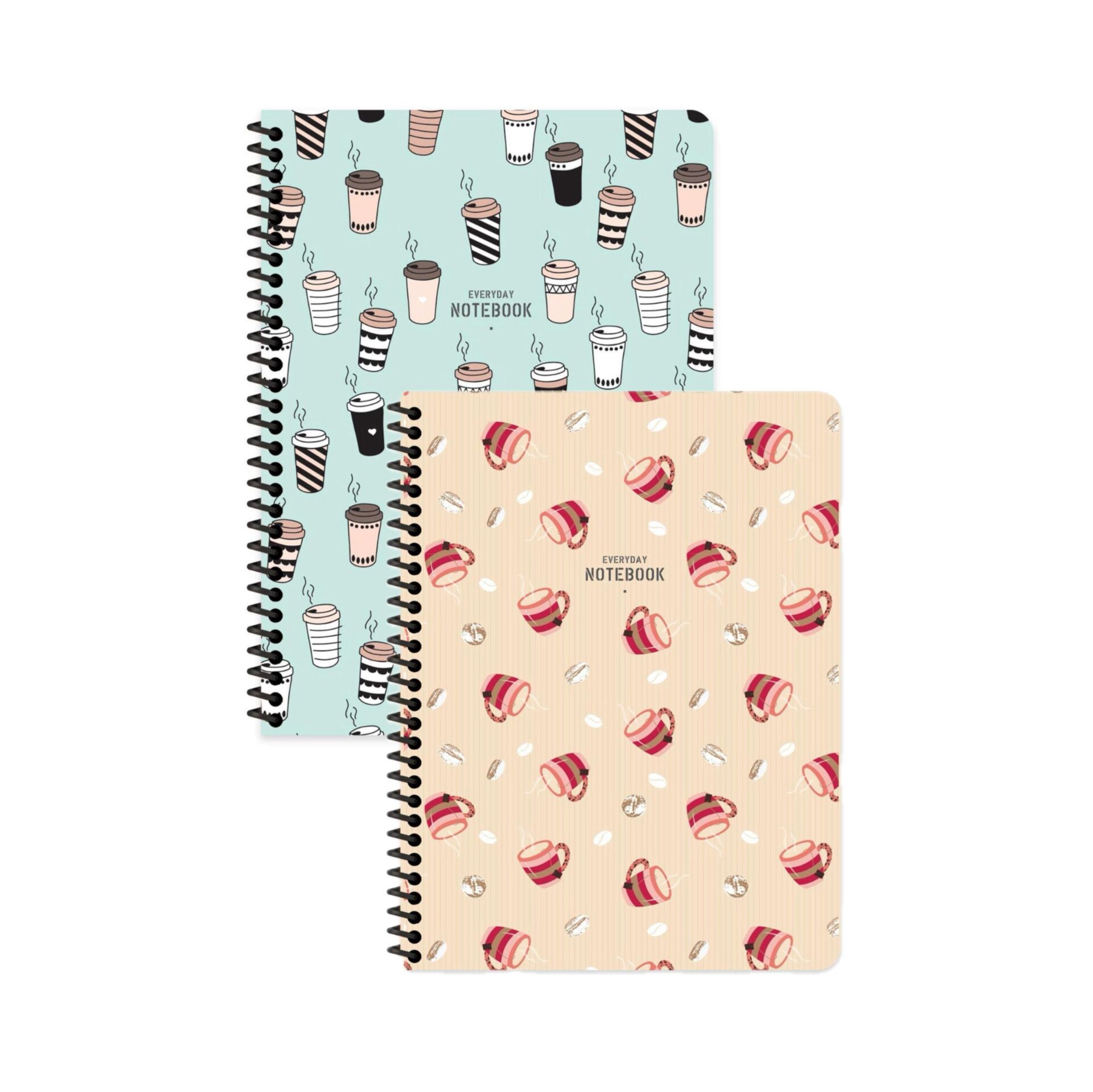 Keskin Color Coffee Çizgili Defter Seti (2’li) | 16.5 x 22.5 cm | Spiralli – 80 Yaprak
