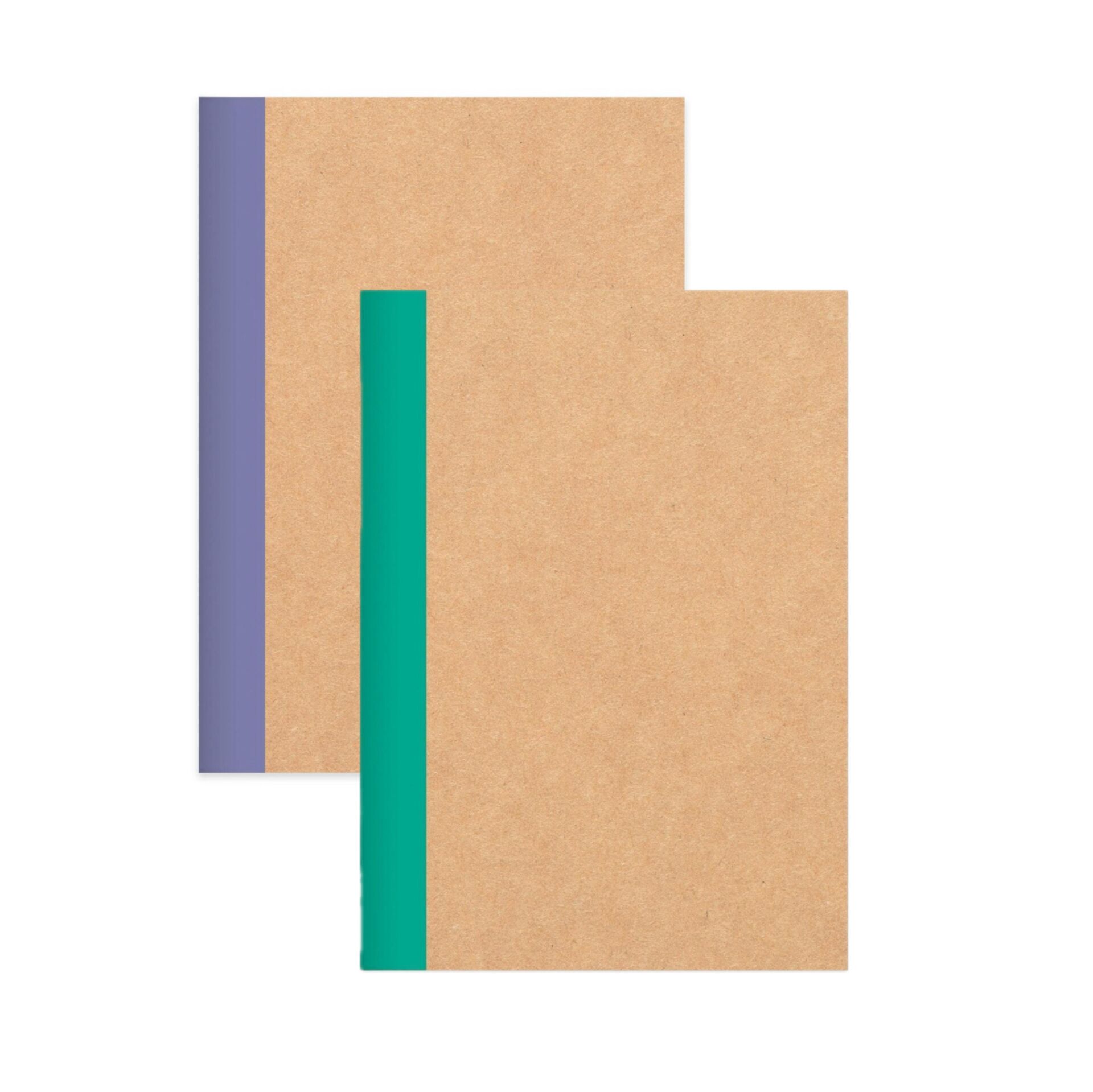 Keskin Color Kareli Stickerli Kraft Kapak 2'li Defter Set | 18,5 X 26 Cm | 50 Yaprak