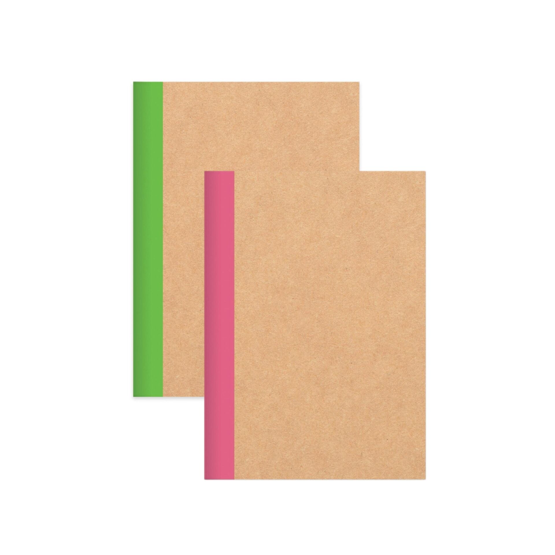 Keskin Color Kareli Stickerli Kraft Kapak 2'li Defter Set | 18,5 X 26 Cm | 50 Yaprak