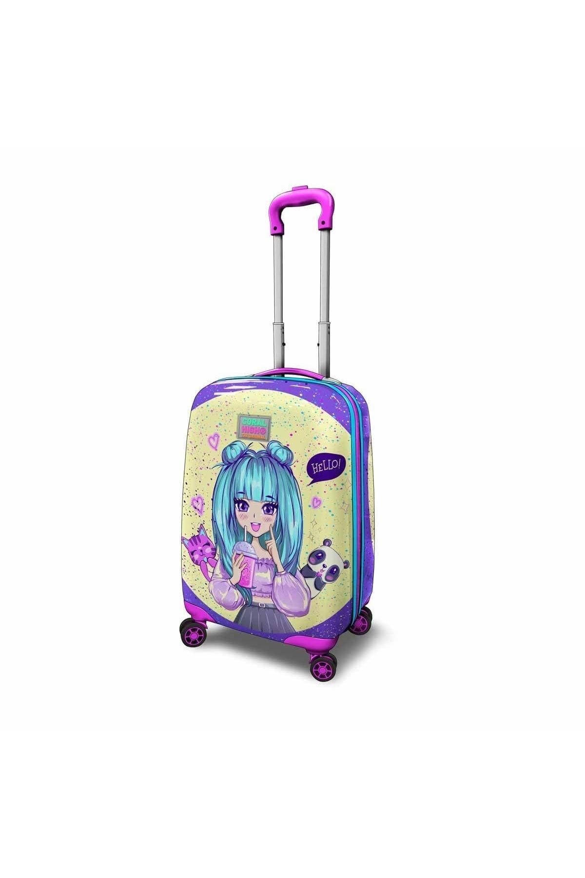 Coral High Anime Kız Çekçekli Valiz