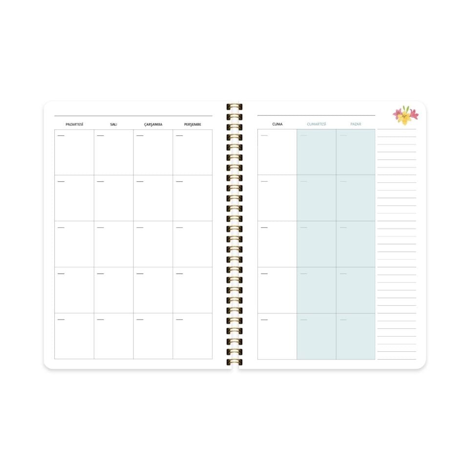 Keskin Color A5 Sert Kapak Haftalık Süresiz Ajanda