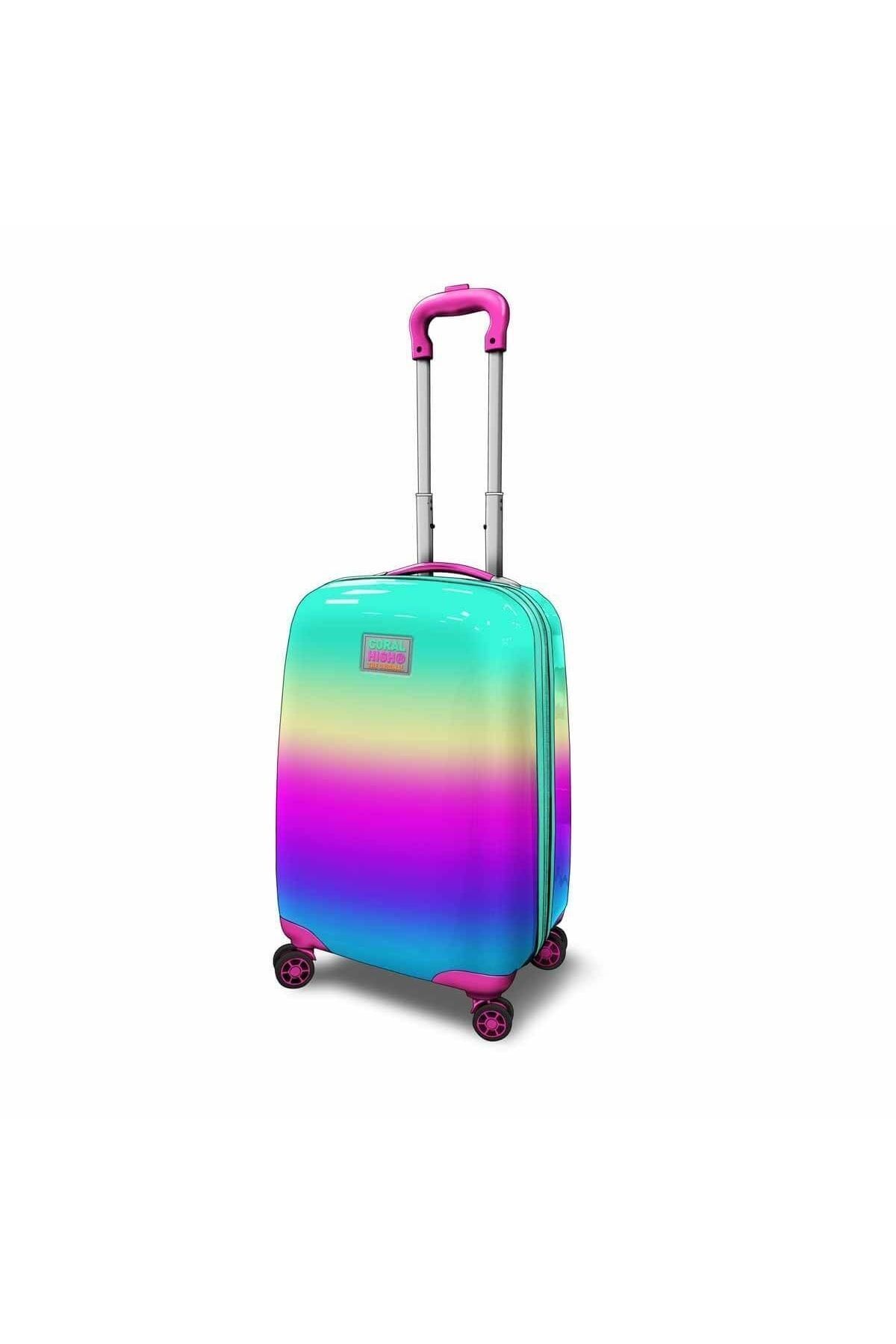 Coral High Renkli Çekçekli Valiz