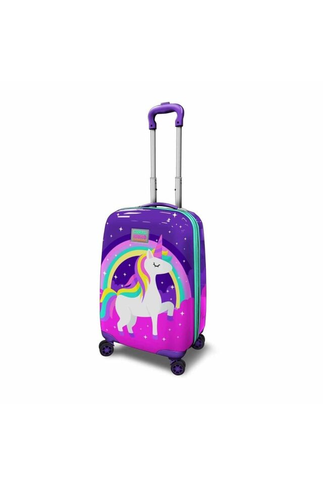 Coral High Gökkuşağı Unicorn Çekçekli Valiz