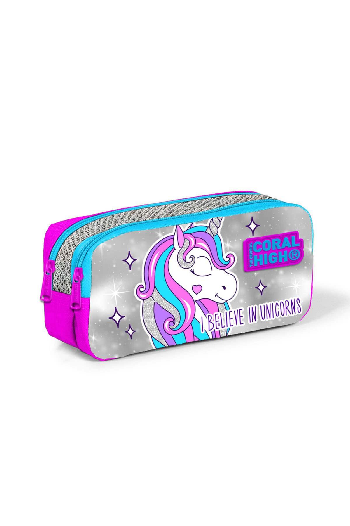 Coral High Kids Simli Unicorn İki Bölmeli Kalem Çantası 22291 Diğer