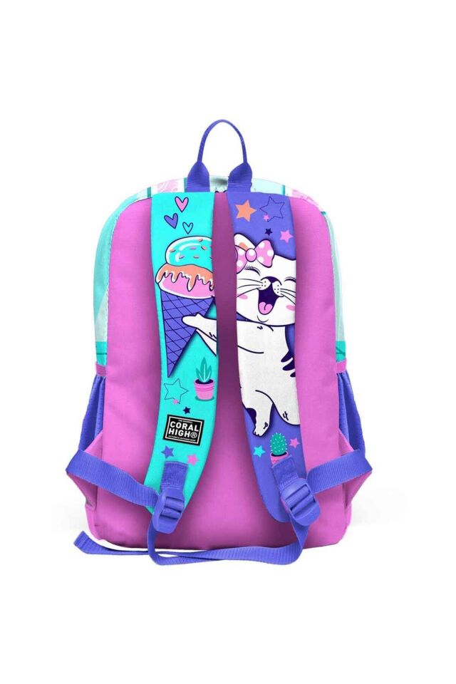 Sevimli Kedi Desenli Okul Çantası 23751