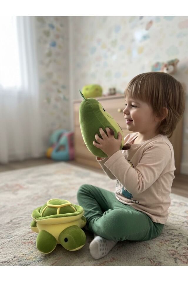 Atakids Sevimli Kaplumbağa ve Avakado Peluş Oyuncak - Uyku Arkadaşı Seti