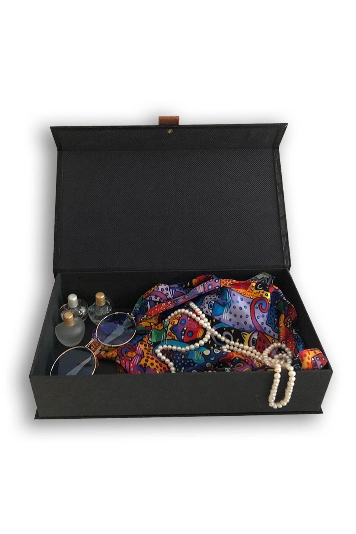 Çok Amaçlı Deri Kaplamalı Aksesuar Takı Kutusu Pembe