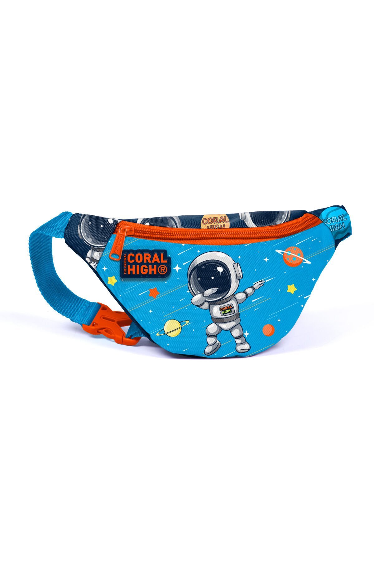 Kids Lacivert Mavi Astronot Desenli Bel Çantası 12640
