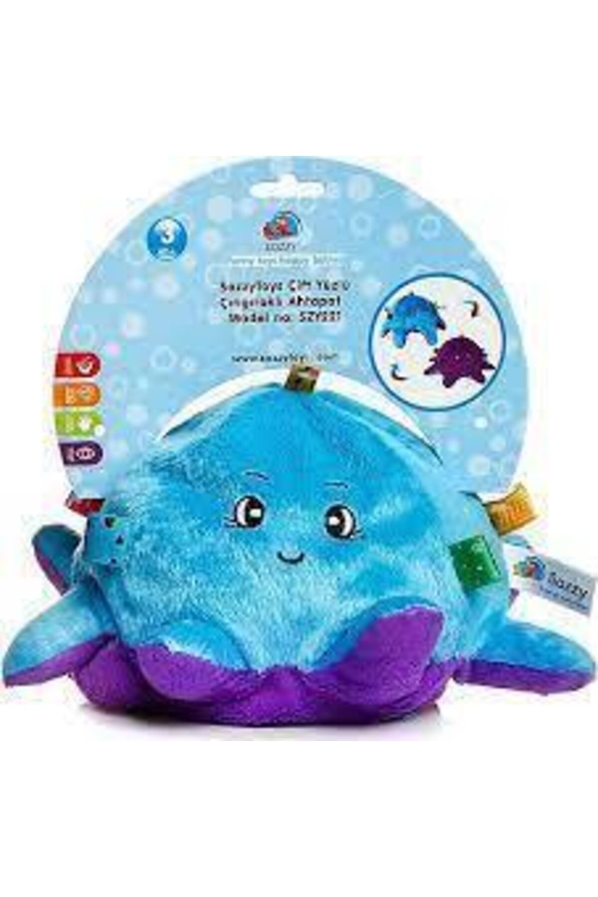 Çift Yüzlü Peluş Çıngıraklı Ahtapot (büyük Boy) Szy221