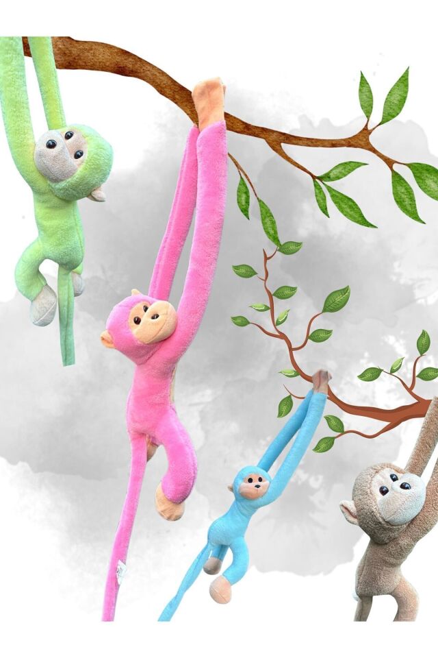 Peluş Maymun Elleri Yapışan Oyun Ve Uyku Arkadaşı Peluş Maymun Oyuncak Sarılan Maymun
