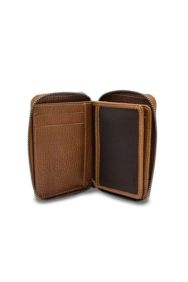 1. Kalite Hakiki Deri Fermuarlı Cüzdan