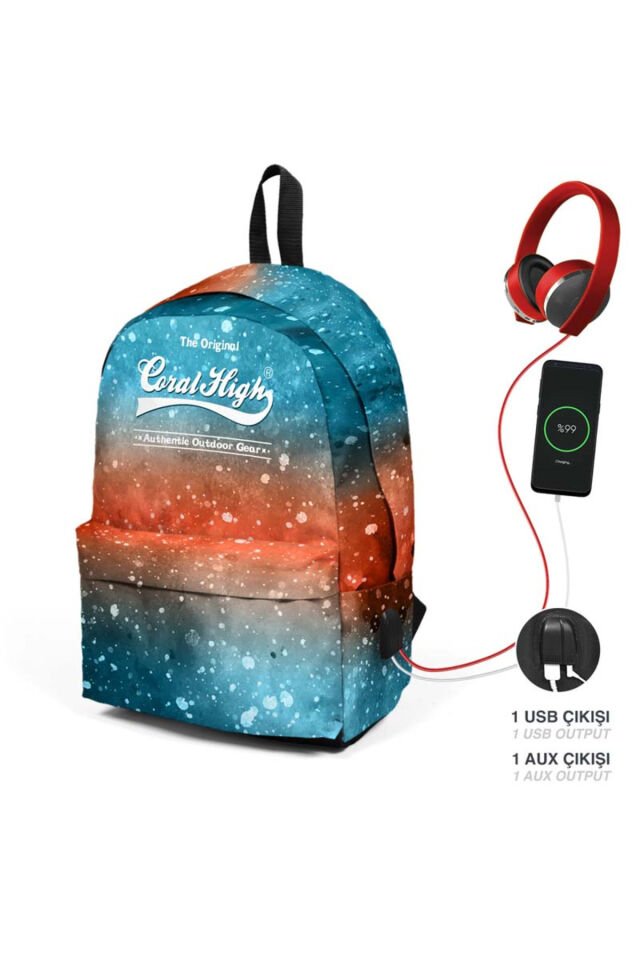 Yaygan 23435 Coral Hıgh Sırt Çantası Usb+Aux Soketli