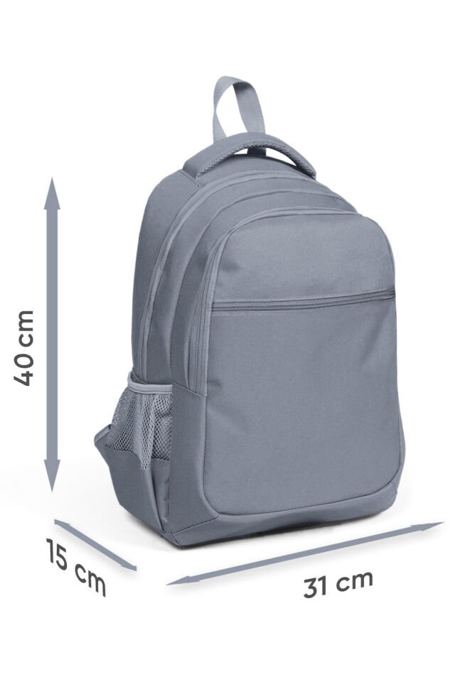 Kids Lacivert Mavi Astronot Desenli Üç Bölmeli Okul Sırt Çantası 23486