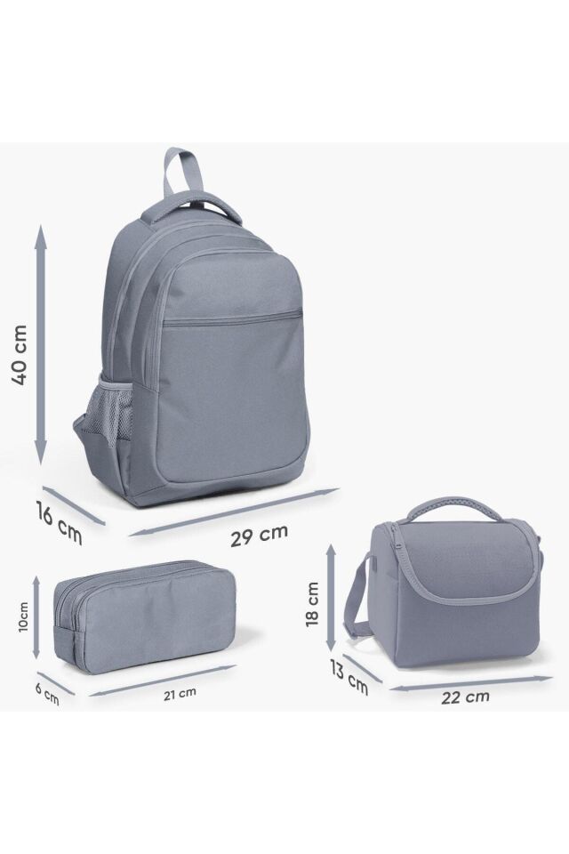 Coral High Kids Mor Pembe Unicorn Desenli 3’lü Okul Çanta Seti SET 23492-MİX3