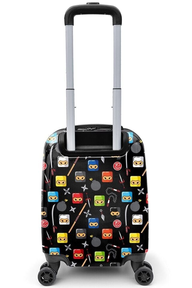 Kids Siyah Ninja Desenli Çocuk Valizi 16747