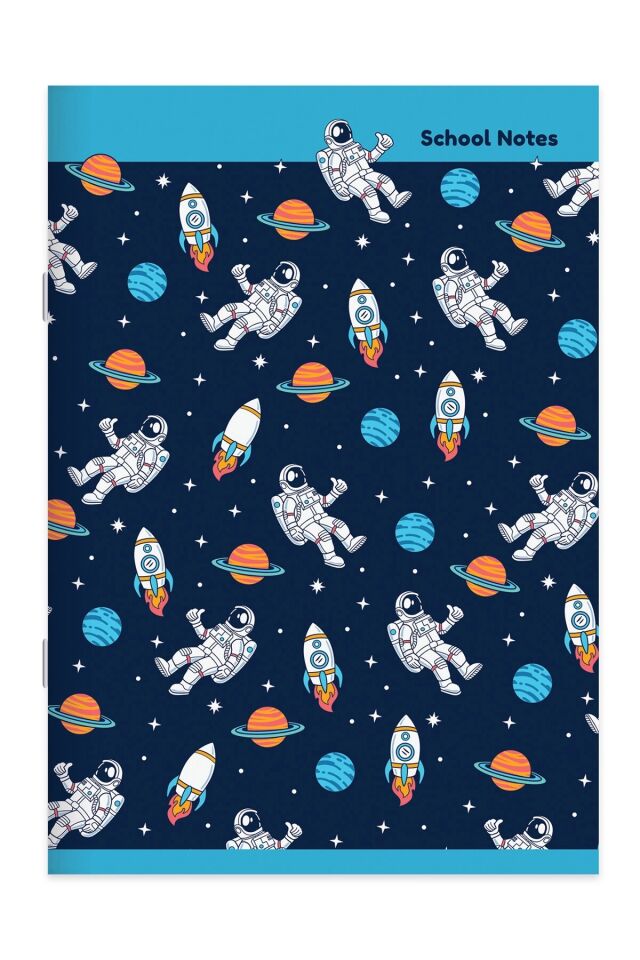 Keskin Color A4 80 Yp Kareli Tel Dikişli Karton Kapak Ufo Defter Lacivert