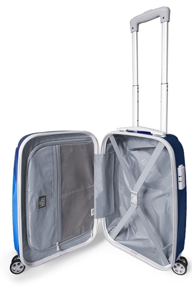 Renkli Çizgili Desenli Kabin Boy Valiz (50cm) 16555