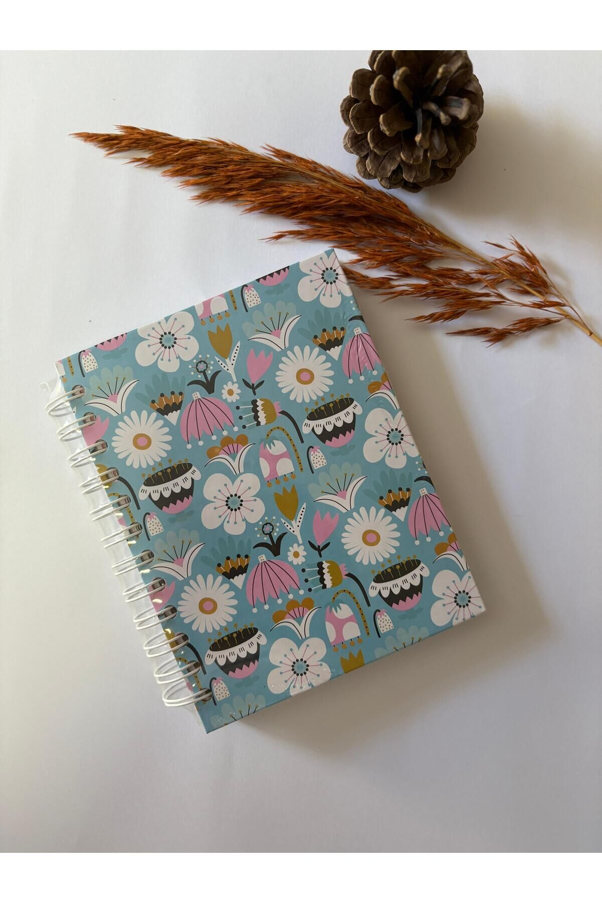 Atakids Lizy Ayraçlı Planlayıcı | 17 x 13 cm | Spiralli – Çizgili Sayfa Mavi