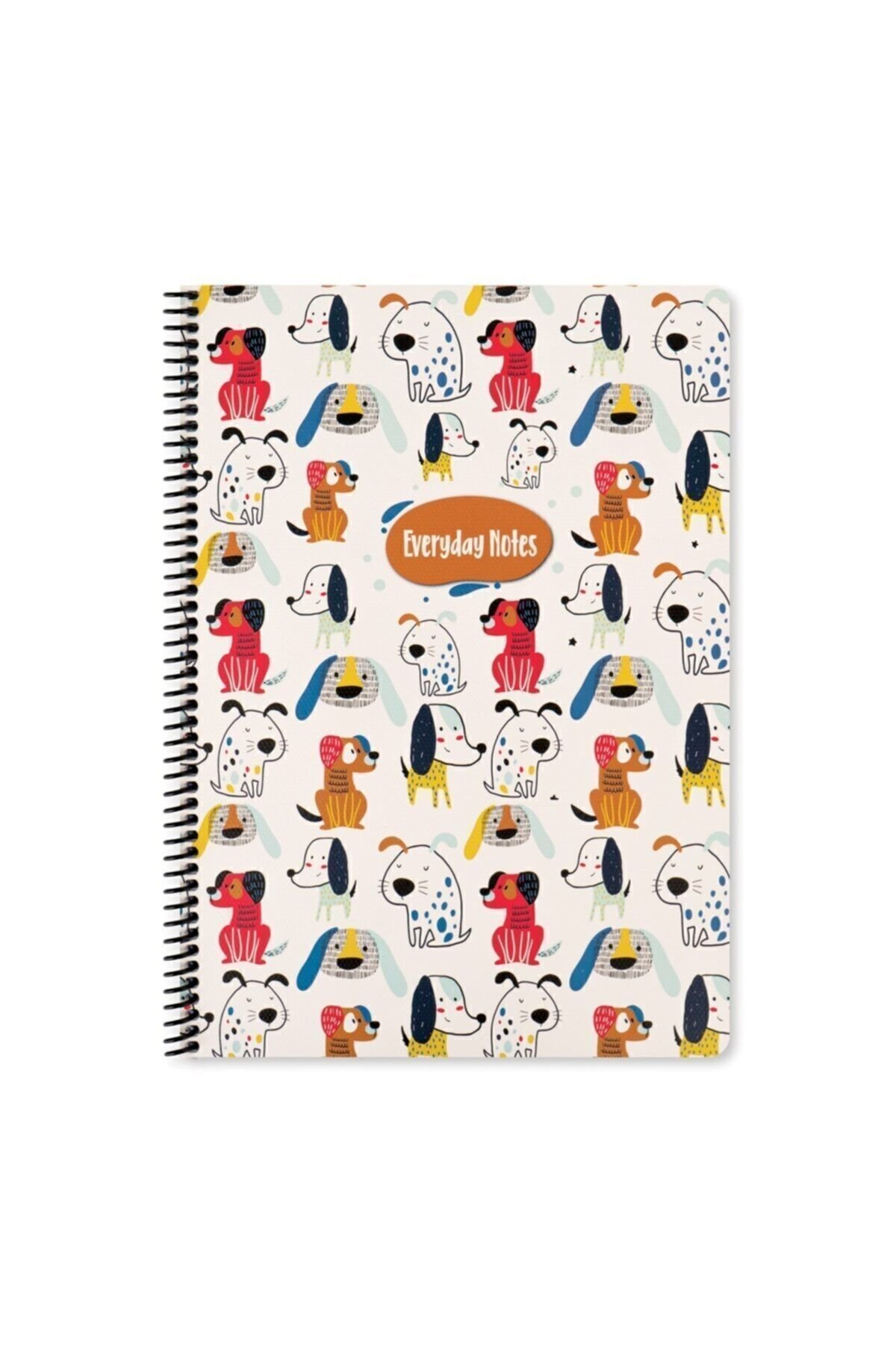 Keskin Color Animal Friends Spiralli Köpekler Karton Kapak 80 Yaprak A4 Kareli Defter