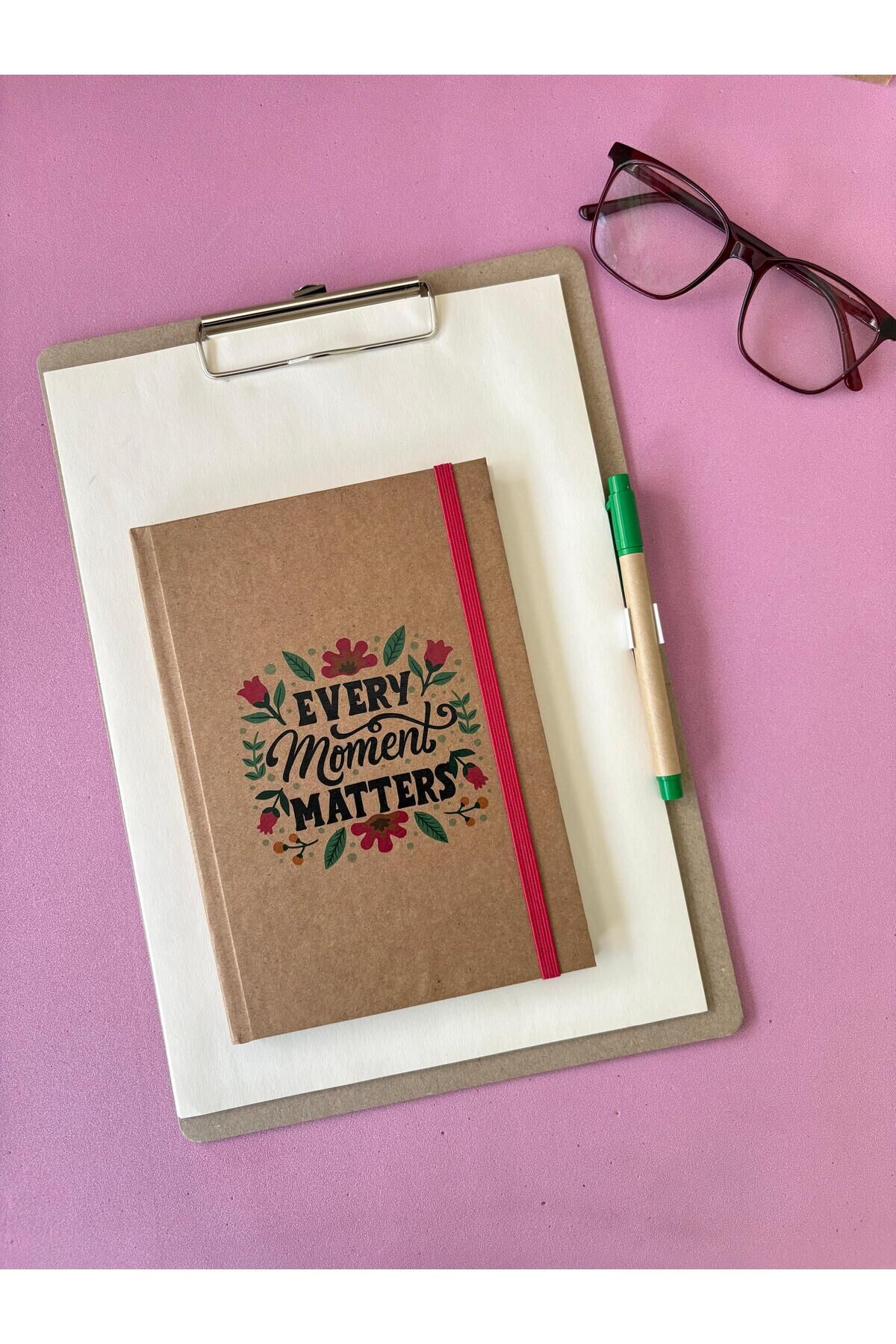 Atakids Lizy Kraft Sekrekerlik Dosyası, Kraft Defter ve Kalem Seti Kahverengi