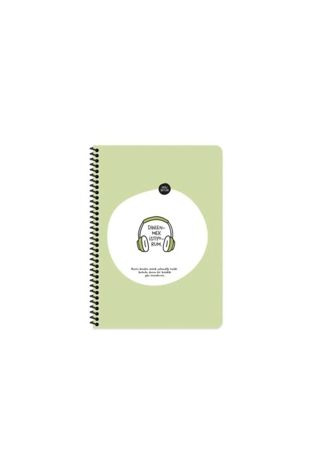 Keskin A4 Çizgili Spiralli Stickerli Defter Dinlenmek Istiyorum 80yp