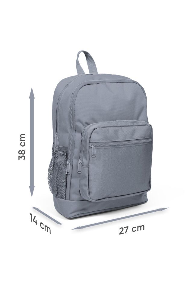 Kids Mor  Dama Desenli  Dört Bölmeli Okul Sırt Çantası 23702