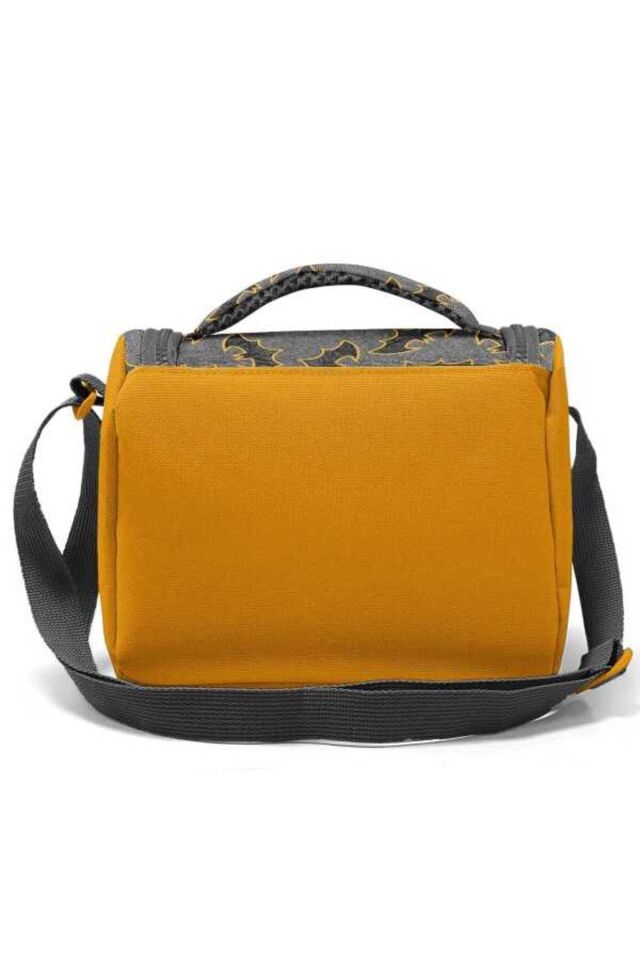 Kids Koyu Gri Hardal Yarasa Desenli Thermo Beslenme Çantası 11721