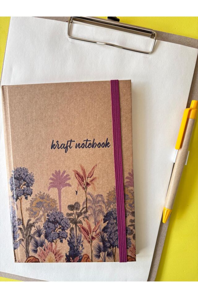 Atakids Lizy Kraft Sekrekerlik Dosyası, Kraft Defter ve Kalem Seti Gri
