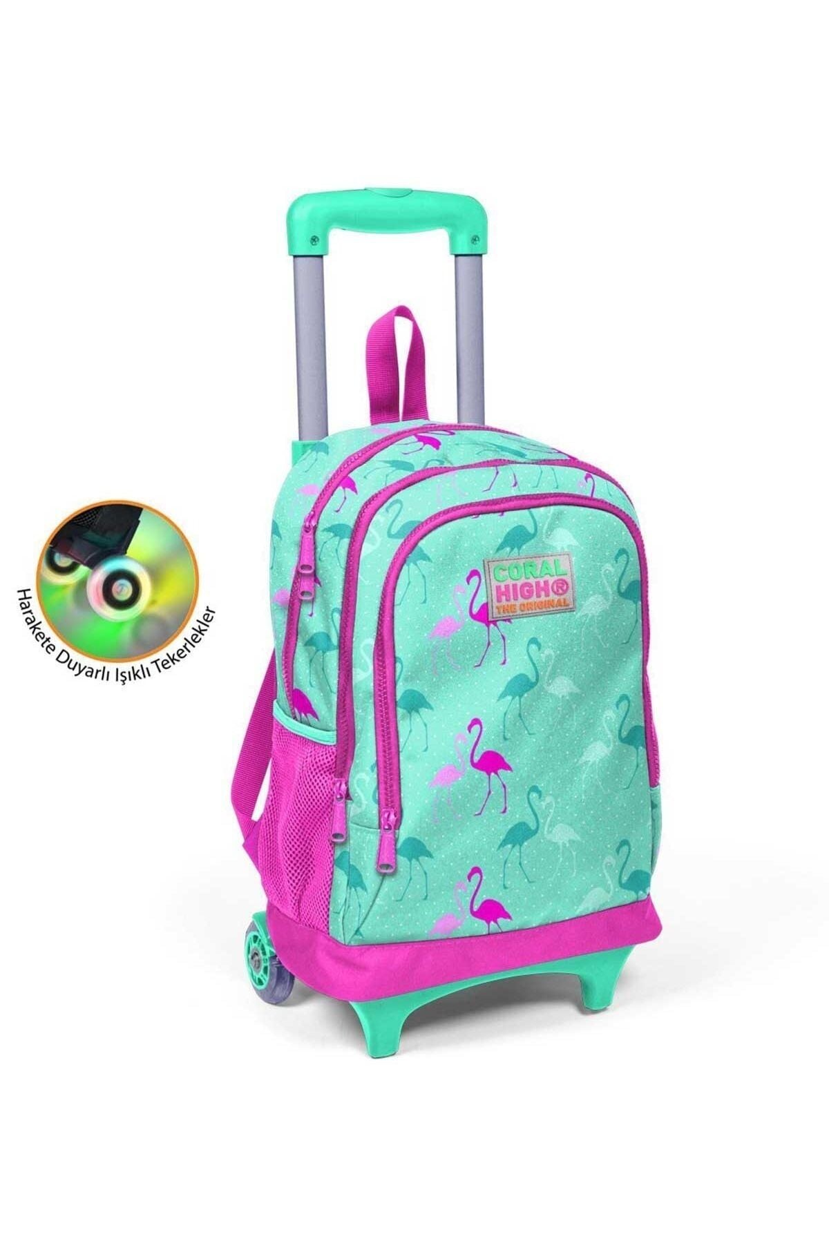 Kız Çocuk Coral High Unicorn Kız Çocuk Çekçekli İlkokul Çantası 23131 Yeşil