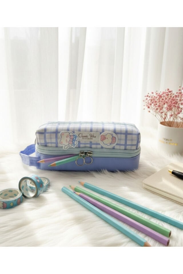 Kawaii Figürlü Büyük Kapasiteli Kalemlik