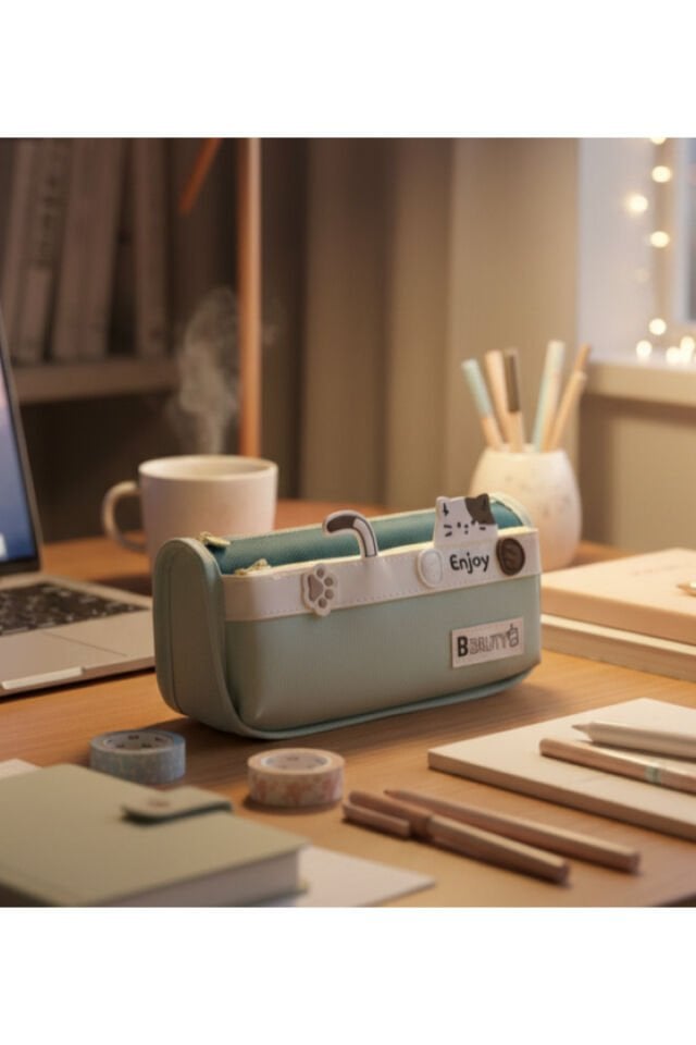 Kawaii Kore Tarzı Sevimli Figürlü Çok Amaçlı Kalem Çantası – Kalemlik