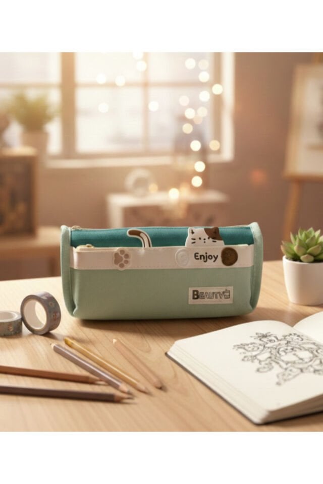 Kawaii Kore Tarzı Sevimli Figürlü Çok Amaçlı Kalem Çantası – Kalemlik