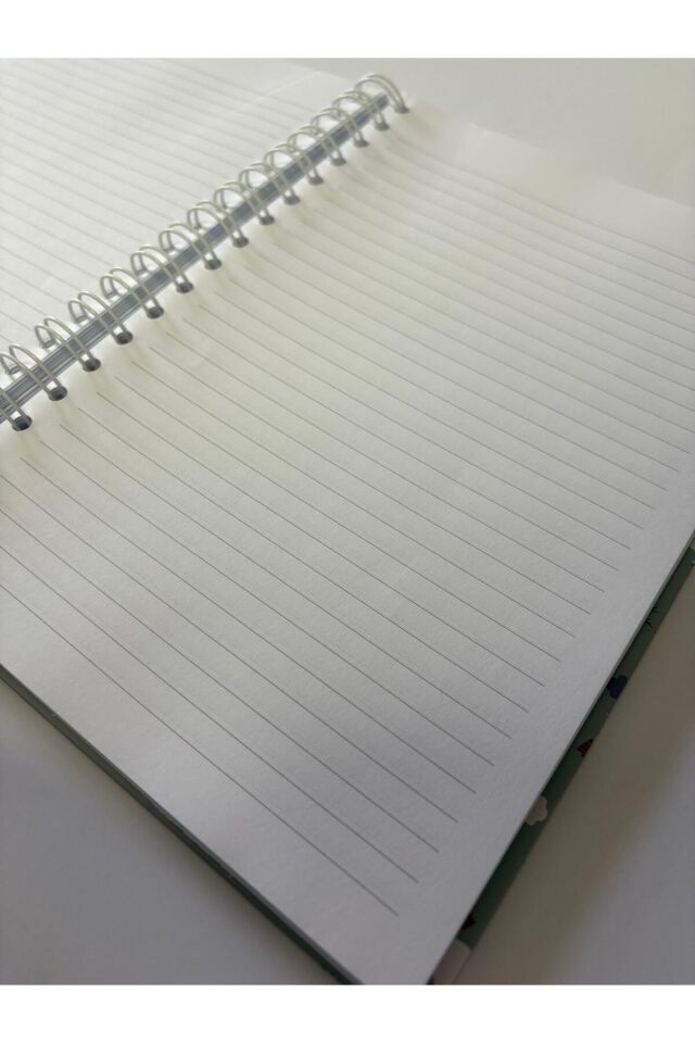 Atakids Lizy Spralli Sert Kapak Çizgili Okul Not Defteri (17×24 cm, 120 yaprak) Mavi