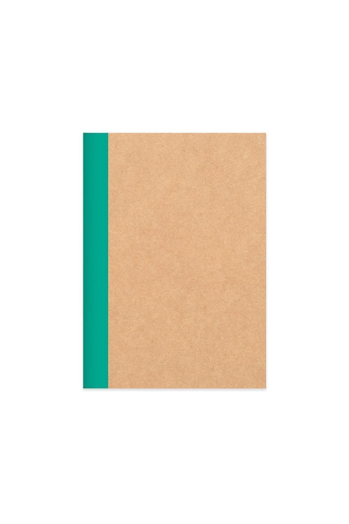 Çizgili Stickerli Kraft Kapak Defter Mavi 18,5*26 50 Yp. Mavi