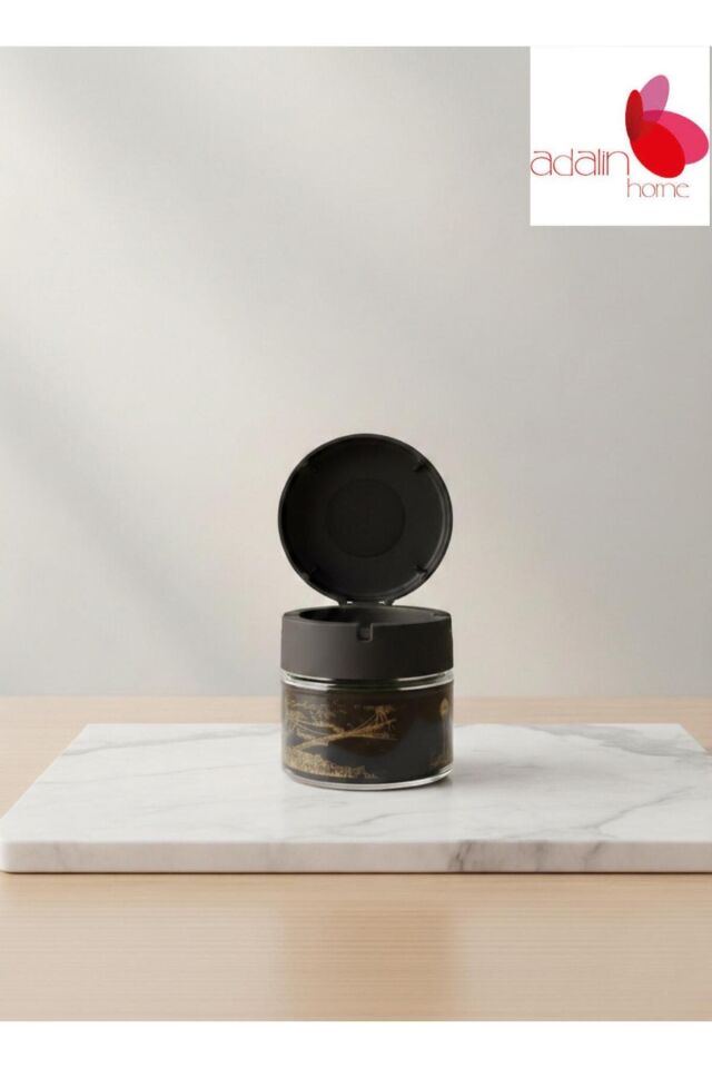 Kapaklı Cam Kavanoz Küllük – Koku Önleyici Şık Tasarım