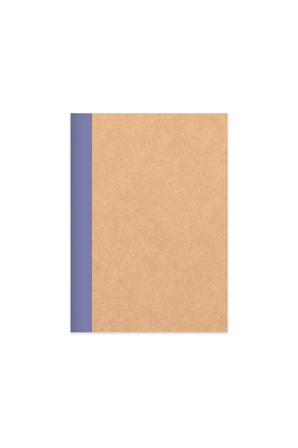 Çizgili Stickerli Kraft Kapak Defter Mavi 18,5*26 50 Yp. Mor