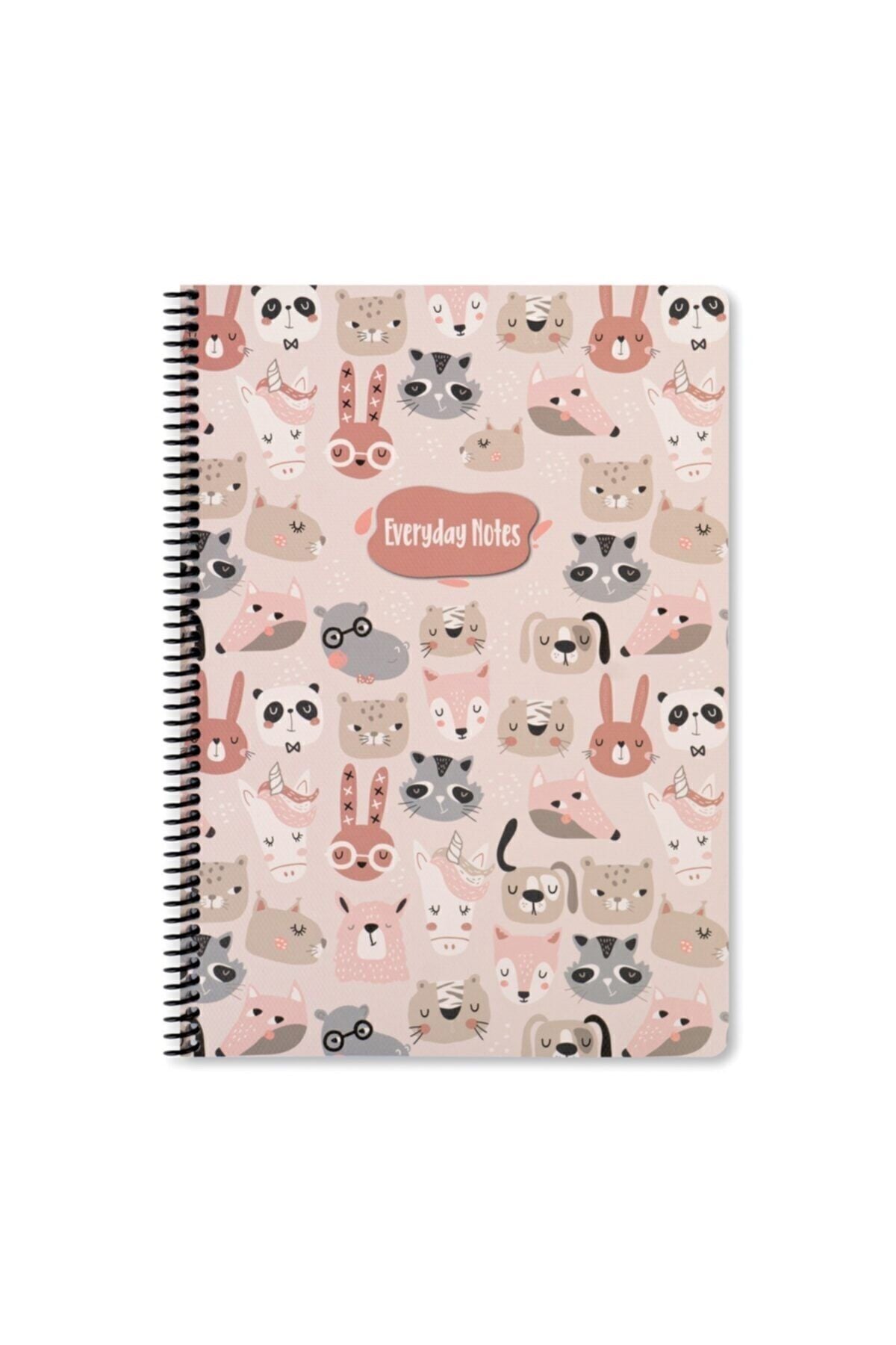 Keskin Color Animal Friends Spiralli Hayvanlar Karton Kapak 80 Yaprak A4 Kareli Defter Ozelalan1