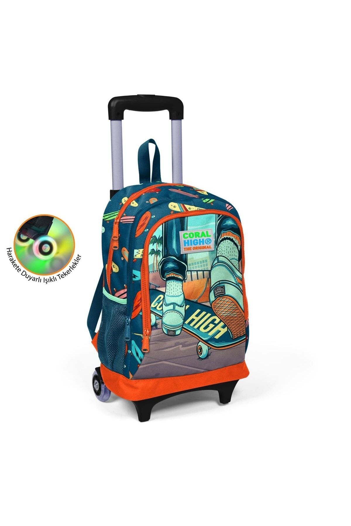 Yaygan Coral Hıgh Çekçekli Sırt Çantası Işıklı Teker 23923