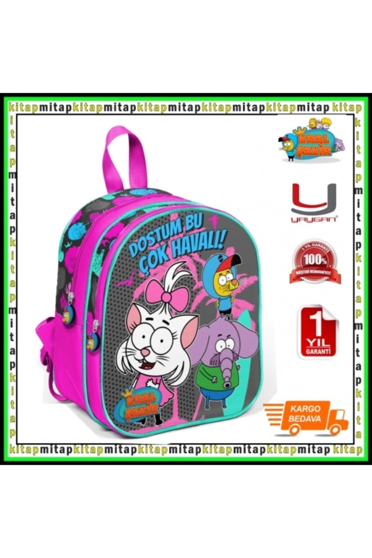 Kral Şakir Iki Bölmeli Pembe Anaokul Sırt Çantası 33103