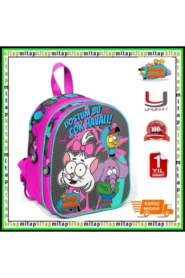Kral Şakir Iki Bölmeli Pembe Anaokul Sırt Çantası 33103